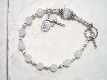 Rose Quartz Rosary Bracelet (Irregular)