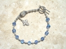 Blue Crystal Rosary Bracelet
