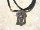 Vintage Saint Joseph Leather Pendant